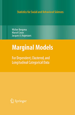 Couverture cartonnée Marginal Models de Wicher Bergsma, Jacques A. Hagenaars, Marcel A. Croon