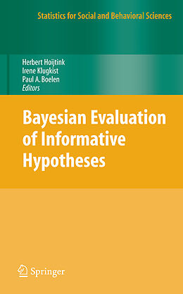 Couverture cartonnée Bayesian Evaluation of Informative Hypotheses de 