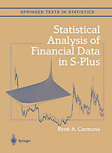 Couverture cartonnée Statistical Analysis of Financial Data in S-Plus de René Carmona