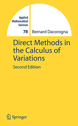 Couverture cartonnée Direct Methods in the Calculus of Variations de Bernard Dacorogna