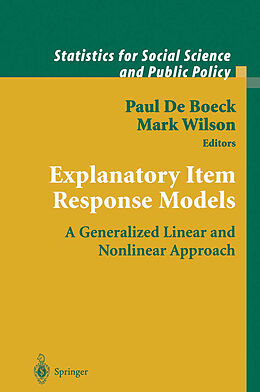 Couverture cartonnée Explanatory Item Response Models de 