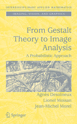 Couverture cartonnée From Gestalt Theory to Image Analysis de Agnès Desolneux, Jean-Michel Morel, Lionel Moisan