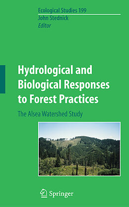 Couverture cartonnée Hydrological and Biological Responses to Forest Practices de 