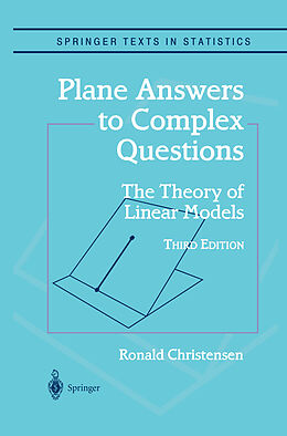 Couverture cartonnée Plane Answers to Complex Questions de Ronald Christensen