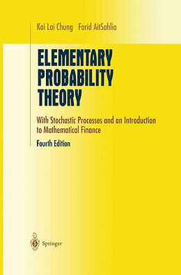 Couverture cartonnée Elementary Probability Theory de Farid Aitsahlia, Kai Lai Chung