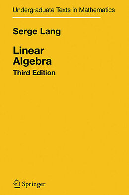 Kartonierter Einband Linear Algebra von Serge Lang