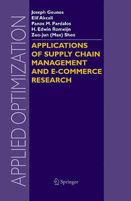 Couverture cartonnée Applications of Supply Chain Management and E-Commerce Research de 