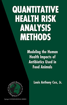 Couverture cartonnée Quantitative Health Risk Analysis Methods de Louis Anthony Cox Jr.