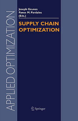 Couverture cartonnée Supply Chain Optimization de 