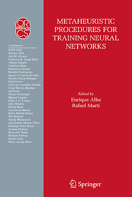 Couverture cartonnée Metaheuristic Procedures for Training Neural Networks de 