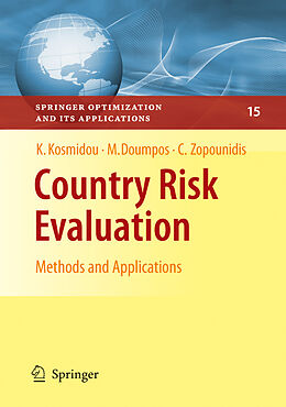 Couverture cartonnée Country Risk Evaluation de Kyriaki Kosmidou, Constantin Zopounidis, Michael Doumpos