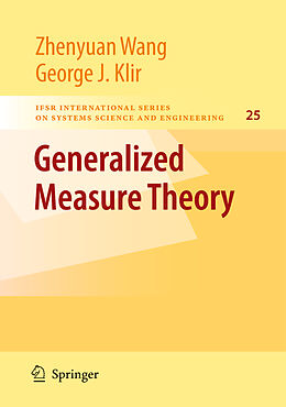 Kartonierter Einband Generalized Measure Theory von George J. Klir, Zhenyuan Wang