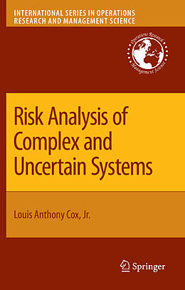 Couverture cartonnée Risk Analysis of Complex and Uncertain Systems de Louis Anthony Cox Jr.