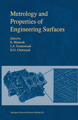 Couverture cartonnée Metrology and Properties of Engineering Surfaces de 