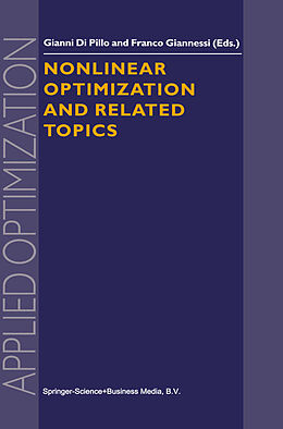 Couverture cartonnée Nonlinear Optimization and Related Topics de 