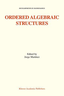 Couverture cartonnée Ordered Algebraic Structures de 