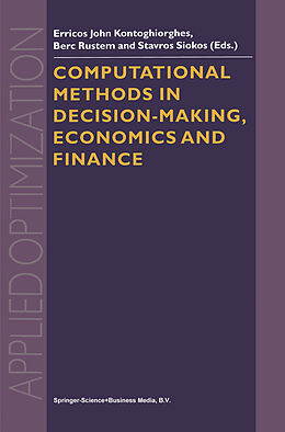 Couverture cartonnée Computational Methods in Decision-Making, Economics and Finance de 