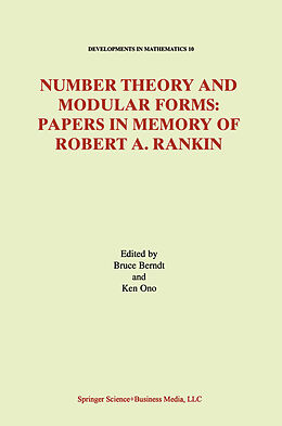 Couverture cartonnée Number Theory and Modular Forms de 