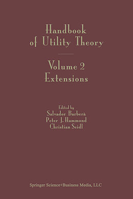 Couverture cartonnée Handbook of Utility Theory de 