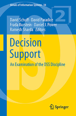 eBook (pdf) Decision Support de David Schuff, David Paradice, Frada Burstein