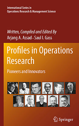 Livre Relié Profiles in Operations Research de 