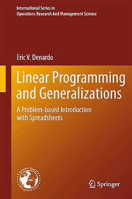 Livre Relié Linear Programming and Generalizations de Eric V. Denardo
