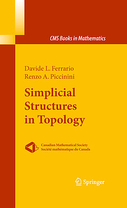 Livre Relié Simplicial Structures in Topology de Davide L. Ferrario, Renzo A. Piccinini