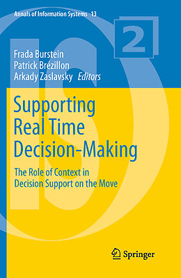 Couverture cartonnée Supporting Real Time Decision-Making de Frada Burstein