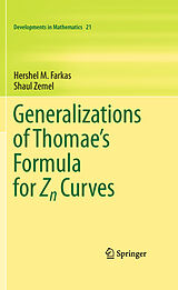 E-Book (pdf) Generalizations of Thomae's Formula for Zn Curves von Hershel M. Farkas, Shaul Zemel