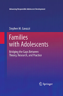 Livre Relié Families with Adolescents de Stephen Gavazzi