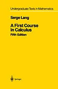 E-Book (pdf) A First Course in Calculus von Serge Lang