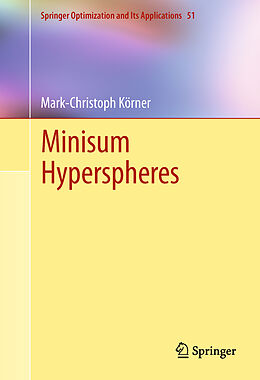 Livre Relié Minisum Hyperspheres de Mark-Christoph Körner