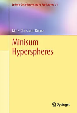 E-Book (pdf) Minisum Hyperspheres von Mark-Christoph Körner