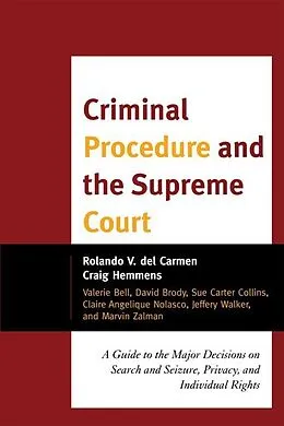 E-Book (epub) Criminal Procedure and the Supreme Court von Rolando V. Del Carmen, Craig Hemmens
