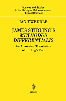 Couverture cartonnée James Stirling s Methodus Differentialis de Ian Tweddle