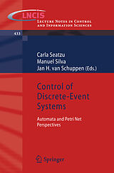 Couverture cartonnée Control of Discrete-Event Systems de 