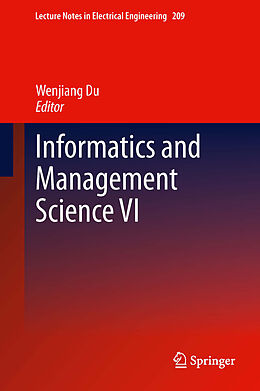 eBook (pdf) Informatics and Management Science VI de Wenjiang Du