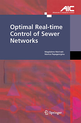 Couverture cartonnée Optimal Real-time Control of Sewer Networks de Markos Papageorgiou, Magdalene Marinaki