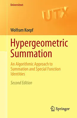 E-Book (pdf) Hypergeometric Summation von Wolfram Koepf