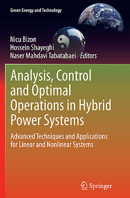 Couverture cartonnée Analysis, Control and Optimal Operations in Hybrid Power Systems de 