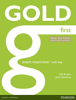 Couverture cartonnée Gold First New Edition Maximiser with Key de Jacky Newbrook