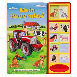 Pappband, unzerreissbar Klappen-Geräusche-Buch, Mein Bauernhof von Stephanie Hendel