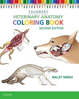 Couverture cartonnée Veterinary Anatomy Coloring Book de Singh Baljit