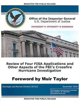 E-Book (epub) Inspector General Horowitz's Report on the Review of FISA Applications von U. S. Government