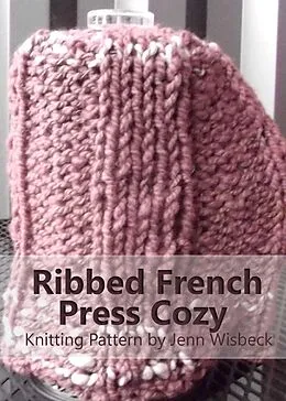 E-Book (epub) Ribbed French Press Cozy Knitting Pattern von Jenn Wisbeck