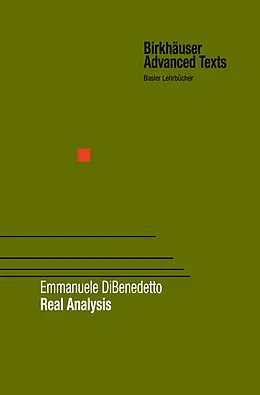 E-Book (pdf) Real Analysis von Emmanuele Dibenedetto