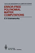 E-Book (pdf) Error-Free Polynomial Matrix Computations von E. V. Krishnamurthy