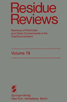 E-Book (pdf) Residue Reviews von Francis A. Gunther, Jane Davies Gunther