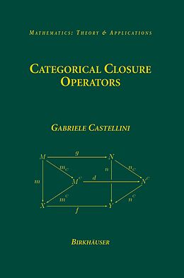 Kartonierter Einband Categorical Closure Operators von Gabriele Castellini