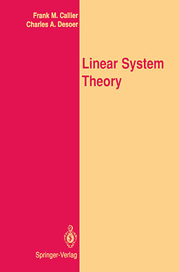 Couverture cartonnée Linear System Theory de Charles A. Desoer, Frank M. Callier